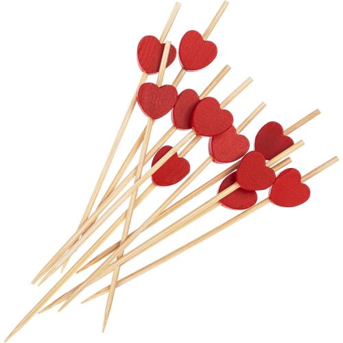 Karat Earth 3.5'' Bamboo Pick, Red - 30ct
