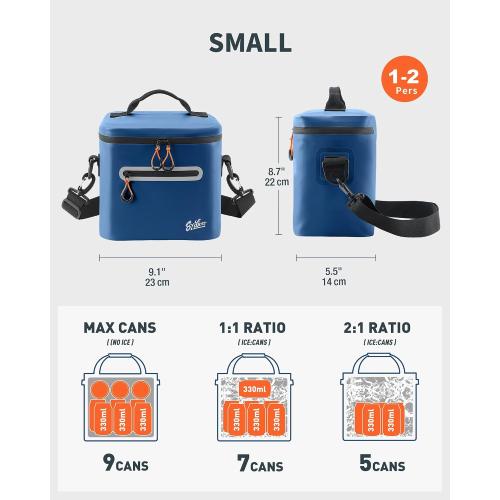 Small Cooler Bag, Mini Ice Lunch Box, Soft-Side Insulated Waterproof Bag
