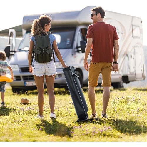 Eurmax USA Heavy Duty Wheeled Roller Bag Pop up Canopy Tent Universal Rolling Storage Bag for 10x10 Canopy Instant Tent (Dark Grey)