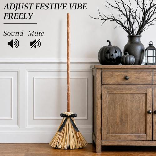Halloween Decoration Indoor 49 Animated Floating Witch Broom
