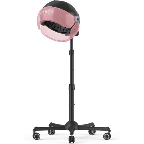 TASALON Ionic Hooded Hair Dryer, 1875W Hooded Hair Dryer for Home, Pink | Standing Hair Dryer Bonnet with 3 Temperature Settings, Height Adjustable Salon Hair Dryer, Sit Under Hair Dryer for Home