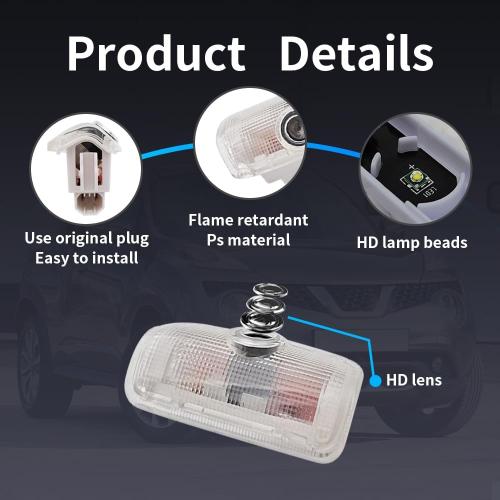 2PCS Non-Fading LED Car Door Logo Lights Projector Compatible with Armada 2017-2022 Puddle Lights Ghost Shadow Light Kit Car Accessories (Armada)