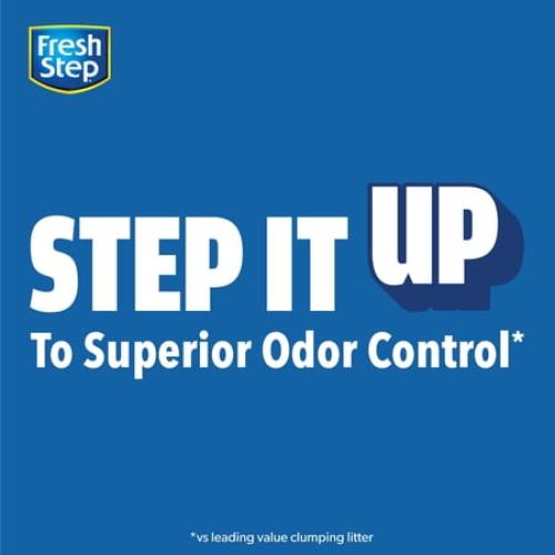 Fresh Step Clumping Cat Litter with Febreze Gain Scent, Long Lasting Odor Control Kitty Litter with Activated Charcoal, Low Dust Formula, 14 lb