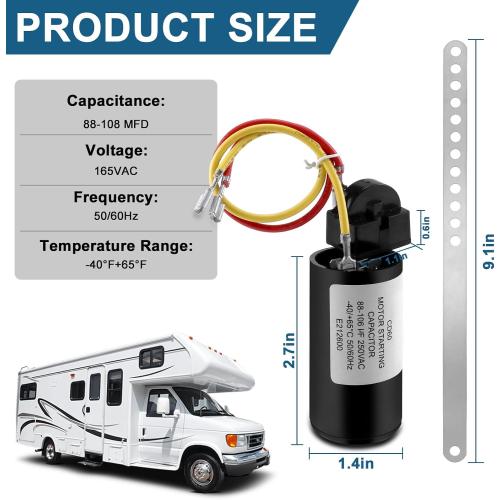 AMI PARTS 8333A9021 Fits for Coleman Hard Start Capacitor kit (2pcs)