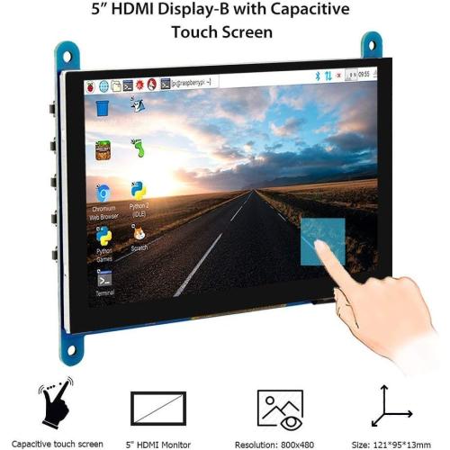ELECROW 5 Inch Touch Screen Monitor for Raspberry Pi 800×480 LCD Display