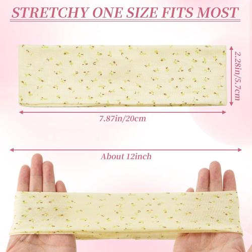 QIUTIMIY Headbands for Women Non Slip - 6 Pack Soft Stretchy Cotton Hair Bands for Women’s Hair – Fashion Sports Headbands for Yoga, Workout, Running, Gym, Daily Wear（Style 1）