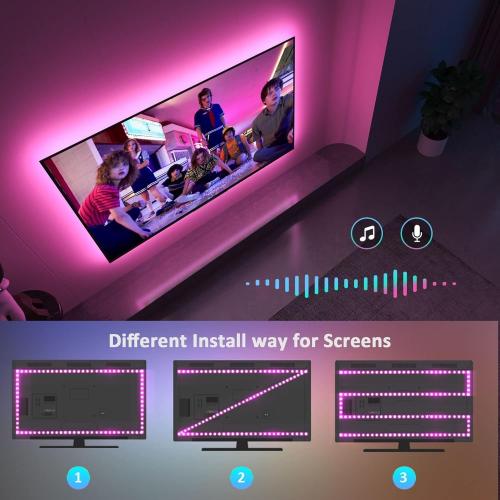Nexillumi HDMI LED Lights for TV, 32.8ft TV LED Backlight for 70-100 Inch, RGB LED Strip Lights Behind TV, APP Remote Control Music Sync TV Led Lights for Bedroom