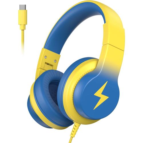 Candy Bila USB C Kids Headphones for School,Wired Over-Ear for Boys Girls
