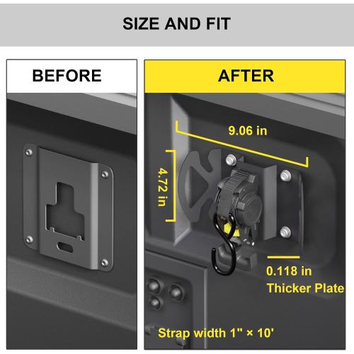 2PCS Rotating Retractable Ratchet Straps Fit for Ford F-150 F-250 F-350 2015–2025 Auto-Retract Tie Down System with Heavy Duty Swivel Ratchet & Boxlink Anchors Truck Bed Straps (OEM Black)