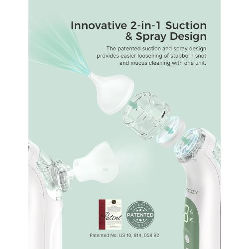 Momcozy BreezyClear™ 2-in-1 Electric Nasal Aspirator for Baby with Spray