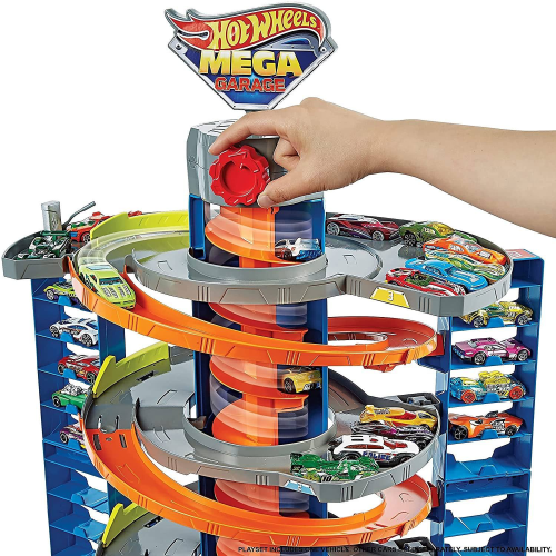 Hot Wheels City Mega Garage Playset w/ Corkscrew Elevator & Storage for 60  Cars