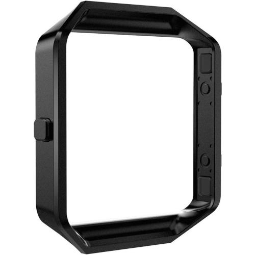 LEEFOX Compatible Blaze Bands with Frame, Sport Silicone Replacement Strap for Blaze Smart Fitness Watch accessory Wristbands Large, Black White Gray w/Black Frame Men Women
