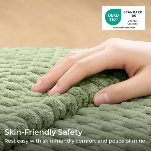 Kevin Textile Soft Corduroy 12x20 Lumbar Pillow Cover 1 Pack, Sage Green