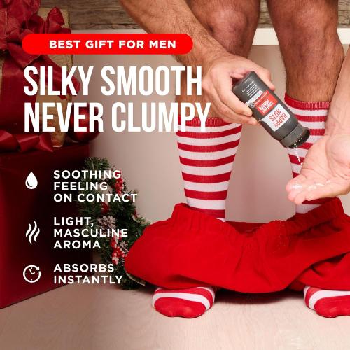 HAPPY NUTS Comfort Powder Deodorant For Men: Anti-Chafing, Sweat and Odor Control for Jock Itch, Aluminum-Free, 6 oz (1 Pack), Original Scent