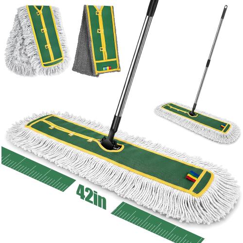 42 Commercial Dust Mop for Floor Cleaning, Heavy Duty Industrial Mop
