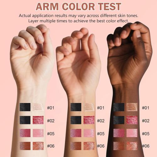 Lip Liner & Gloss Lipstick Combo - 2 in 1 Dual-Ended Lip Combo Set, Black Velvet Matte Lip Liner & Buildable Clear Mirror Glowy Lip Gloss Kit for Women, Long Wear Shiny Plumping Finish, 01