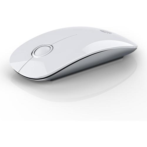 RAPIQUE Bluetooth Wireless Mouse, BT5.1＆ 2.4G Slim Dual Mode, White
