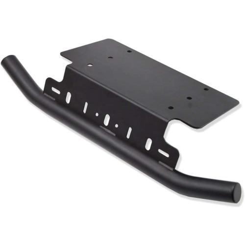 DaSen Front Bumper 6x12 inch Universal License Plate Holder Mounting Bracket Compatible with Off-Road LED Light Pod Compatible with Jeep Most ATV Truck Pickup