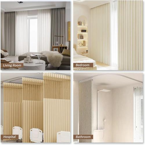 Flexible Bendable Ceiling Curtain Track, 9.8 ft (3 m), White