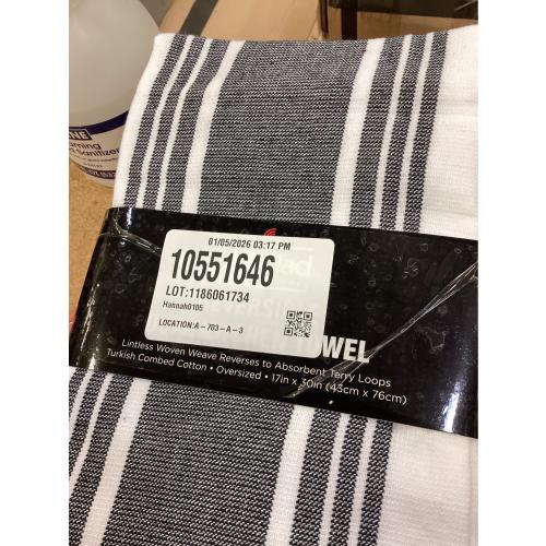 All-Clad Striped Dual Kitchen Towel in Black
