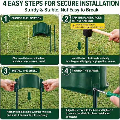 LemonRoad 4 Pcs Sprinkler Splash Shield Guard Thickened Overspray Guard