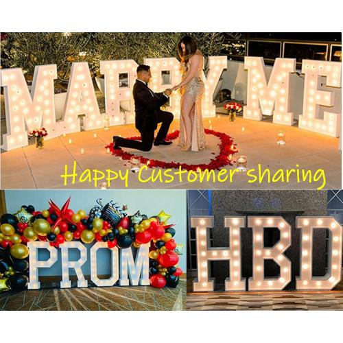 4FT Marquee Letters, Large Light Up Letters A for Baby Shower Party Decor