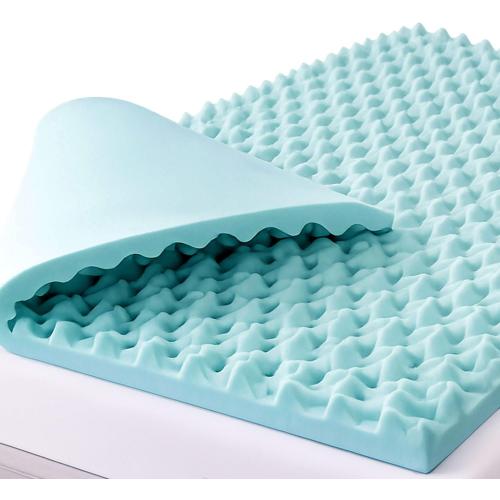 DMI 2-Inch Foam Mattress Topper, Egg Crate Foam Pad for Support, Air Circulation, Pressure Relief & Weight Distribution, Twin Size 33 x 72, Blue