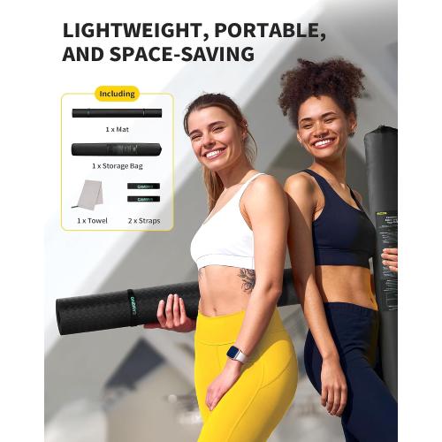 CAMBIVO 72''x48'' Large Yoga Mat, Extra Thick TPE Workout Mat | extra large exercise mat, non-slip TPE cushioning for joint relief, pilates stretching, apartment noise dampening