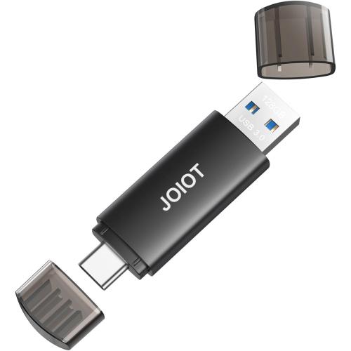 JOIOT 128GB USB C Flash Drive Dual USB 3.0 Flash Drive Type C   USB A Portable Type-C Flash Drive 2-in-1 USB-C Thumb Drive for Smartphone Tablet Computer Mac iPhone 15 Black