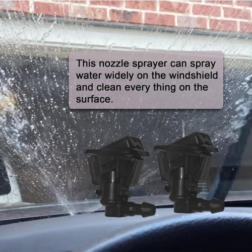 Windshield Washer Hose Jet fluid Spray Nozzles repair kit Compatible with 2013-2019 Wrangler JK JKU, 2013-2017 Jeep Wrangler Replaces 68197414AB, 68164356AB Windshield Washer Hose
