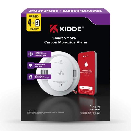Kidde Hardwired Smart Smoke and Carbon Monoxide Detector, Voice Alerts, Interconnected Alarm
