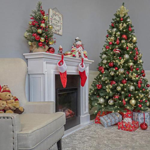 National Tree Company 7.00ft Unlit North Valley Spruce Artificial Christmas Tree, 1,346 Tips, Includes Stand, Green
