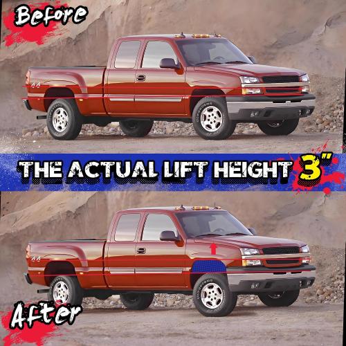 KSP 3 Leveling Lift Kits for Silverado 1500 1999-2006, 3inch Front Suspension Lift Kit Compatible With Ch-e-vy GMC Sierra 1500 2WD, 2pcs PU Coil Spring Spacer Raise 3in on Che/vro/let Truck Chassis