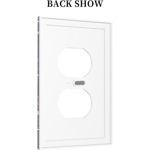 Cartoon Astronaut Galaxy Outer Spcae 1 Gang Device Electrical Duplex Outlet Plate Covers Decorative Single Duplex Wall Plate Receptacle Light Switch Cover Switchplate