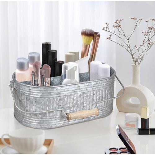 Alpha Living Home Farmhouse Utensils Caddy, Antique Gray, 18.5 x 14.5 x 3 in