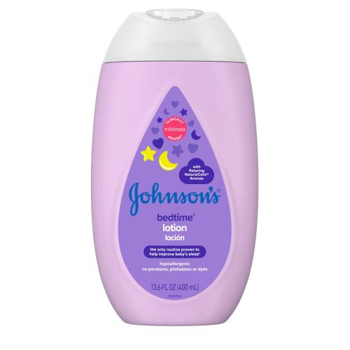Johnson's Moisturizing Bedtime Baby Lotion, Paraben-Free, 13.6 fl. oz