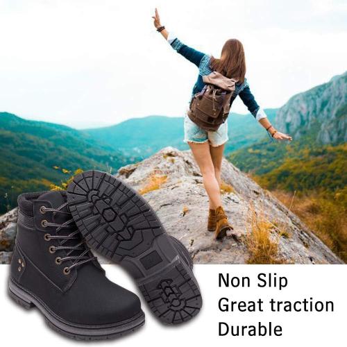Size 8 Athlefit Women's Lace-Up Work Hiking Combat Ankle Boots