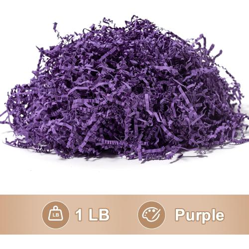 Wowxyz 1 LB Crinkle Cut Paper Shred Purple Shredded Paper Filler
