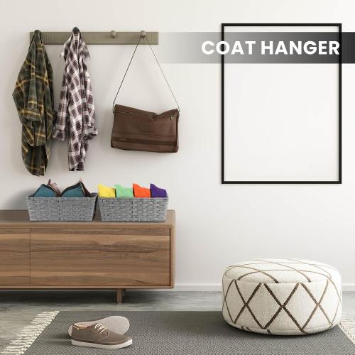Onlytak Large Wicker Storage Basket, Metal Frame, Set of 2, Washable Waterproof, 15 x 10.3 x 5.2, Grey Color, Woven Basket for Pantry, Toilet, Bathroom, Bedroom, Patio