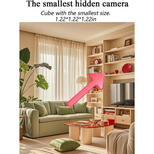 Spy Camera Hidden Camera WiFi,HD1080P Mini Wireless Camera, Small Motion Detection Camera, Night Vision Cameras for Home Security with App