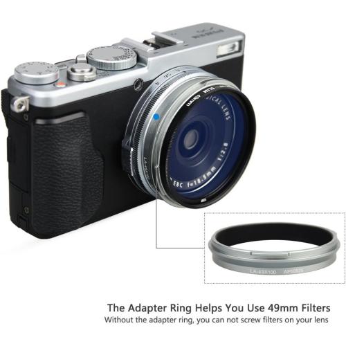 JJC LH-X100 Metal Lens Hood & Filter Adapter for Fuji X100VI X100V X100F
