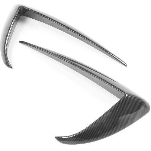 FREEMOTOR802 Fog Light Trims Fits 2020-2024 Tesla Model Y, Carbon Fiber Print
