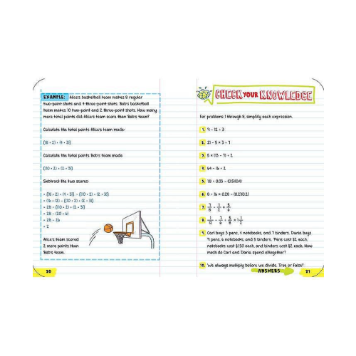 Everything You Need to Ace Pre-Algebra and Algebra I in One Big Fat Notebook by Workman Publishing - White