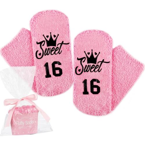 Jeasona Birthday Gifts for 18 Year Old Girl 13 16 Teenage 21st Fuzzy Socks