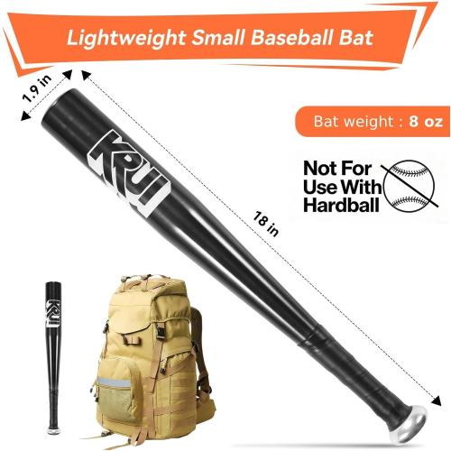 KRUI 18 Inch Aluminum Baseball Bat for Self Defense, Tire Checker and Fish