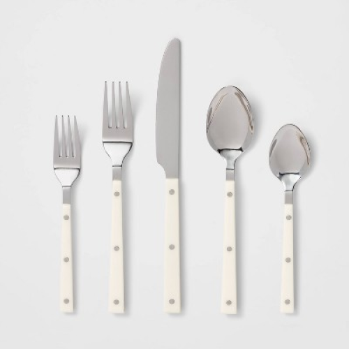 Stainless Steel Burlington Silverware Set Cream - Threshold™
