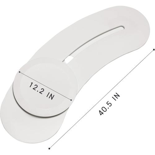 Crescent-Shaped Transfer Board with 360° Rotating Disk for Assisted Wheelchair Transfers, 400 lb Support