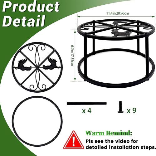 Sturdy Metal Stand for Chicken Feeder Waterer with Spill Design Easy Assembly Outdoor Rack Chicken Feeder Bracket