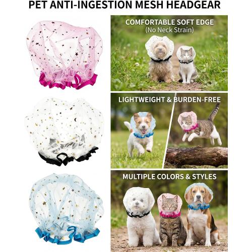 5 Ps Adjustable Mesh Dog Muzzle, Breathable Anti Scavenging Pet Face Guard