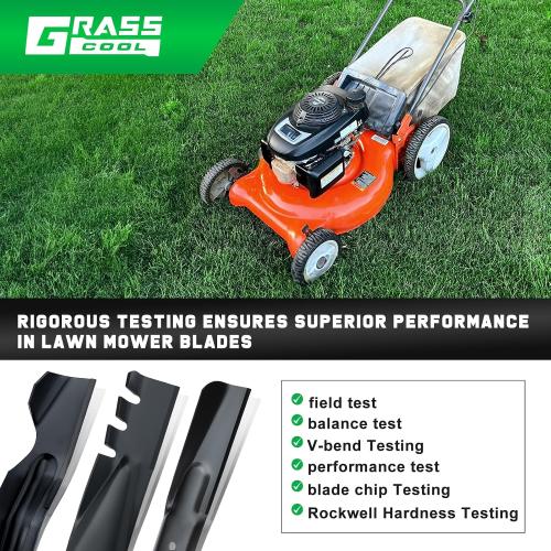 Grasscool 406712 532406712 Mower Mulching Blade for Craftsman Husqvarna 21 inch Deck Push Walk Behind Lawnmower Replace 165833 175064 189028 532189028(2Pack)